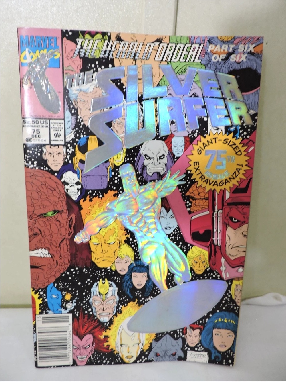 Marvel Silver Surfer Holographic Silver & Multicolor Cover